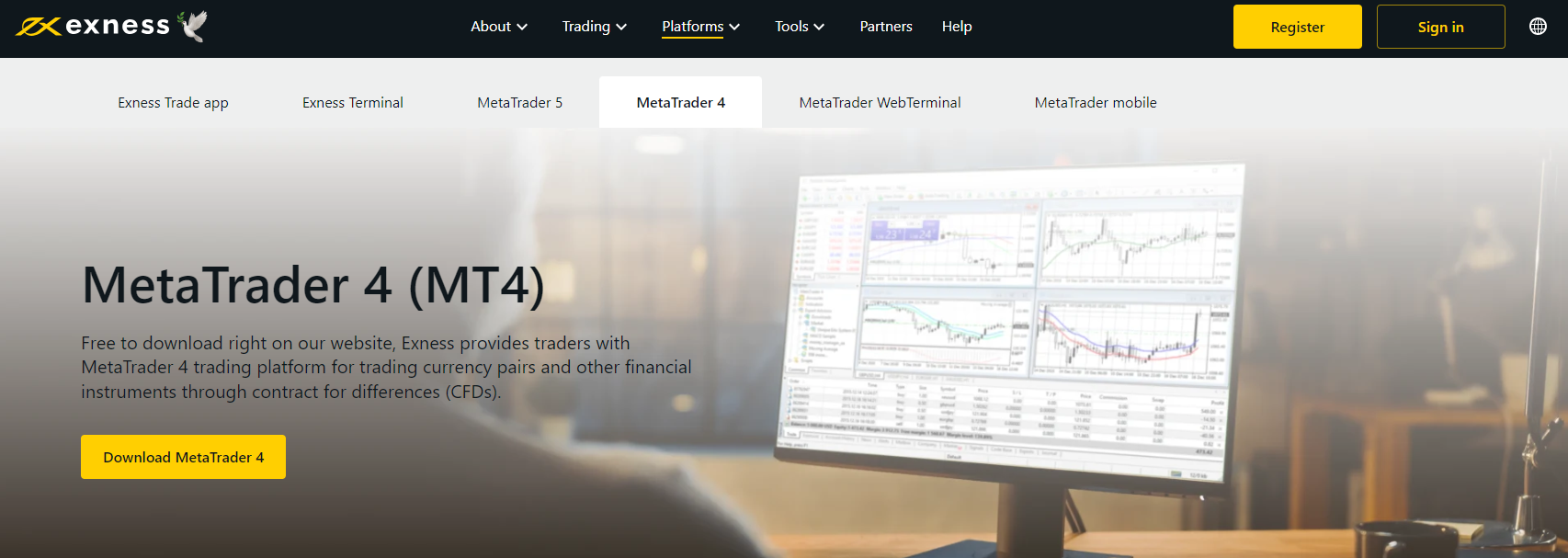 MetaTrader 4 - Piattaforma di Trading su Exness