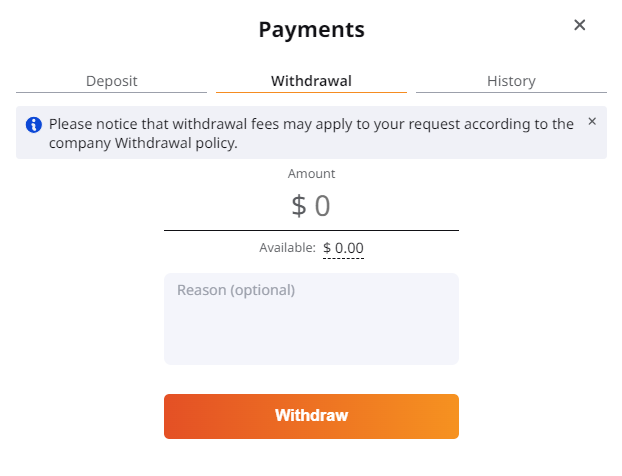 FXNovus Withdrawal Options